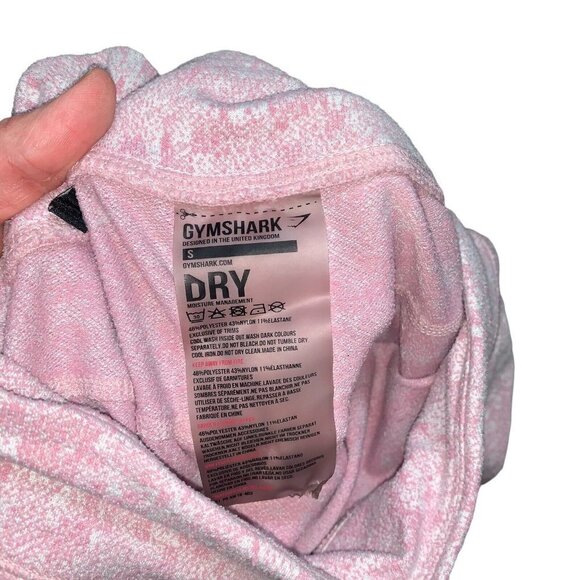 Gymshark Women's S Small Leggings Cropped Pink White Space Dye High Waist - Picture 7 of 7